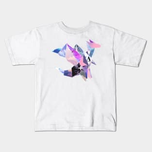 Vaporwave Origami Dragon Kids T-Shirt